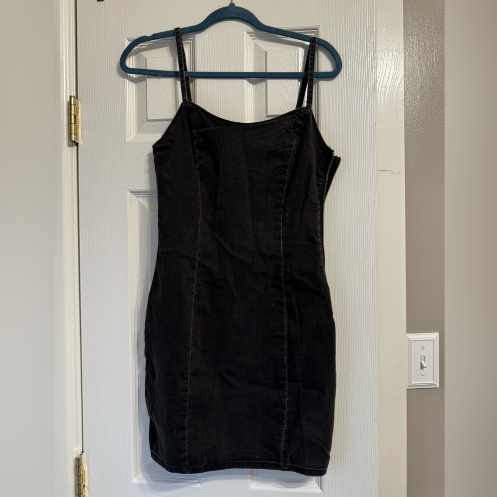 light grey denim dress